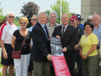 SNAPSHOT - MPP Steve Clark campaigns with Jim McDonell