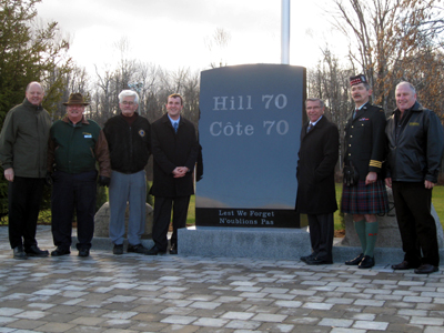 Guy Lauzon announces funding for War Memorial in Mountain