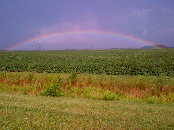 SNAPSHOT - A spectacular rainbow over Belle River this evening