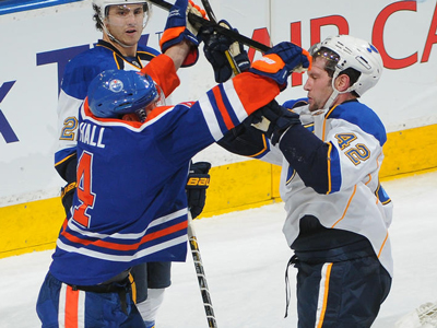 Blues thump listless Oilers in homestand finale