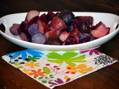 Purple beauties - potato and beet salad