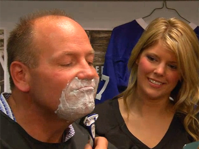 Wendel Clark Shaves Moustache For MLSE