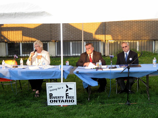 SNAPSHOT - Candidates debate at Poverty Free Ontario Rally