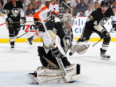 Fleury backstops Penguins to huge win over the Flyers