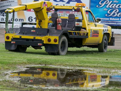 The World of Outlaws Late Models Series cancelled due to rain at Cornwall Motor Speedway