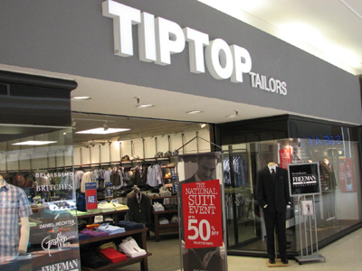 Tip Top Tailors at Cornwall Square has a new look!